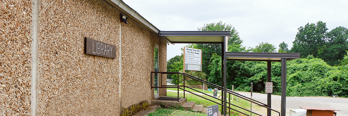 Arkoma Public Library exterior shot of building