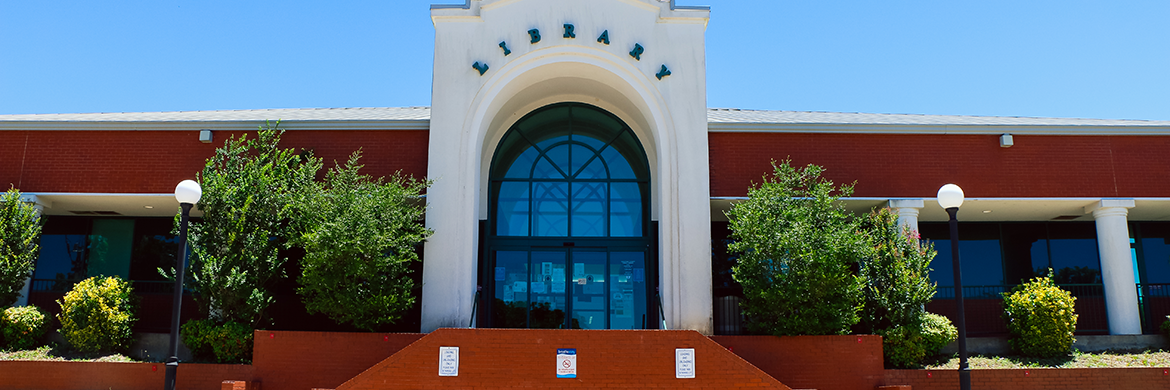 Exterior photo of the Choctaw County Public Library entrance