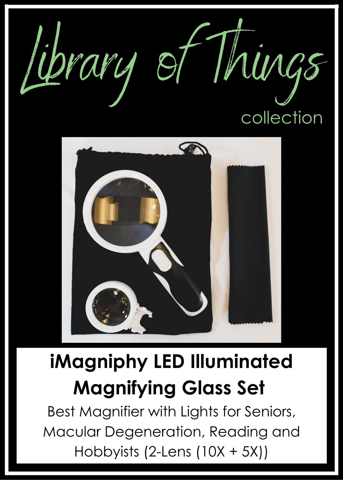 iMagniphy LED Illuminated Magnifying Glass Set