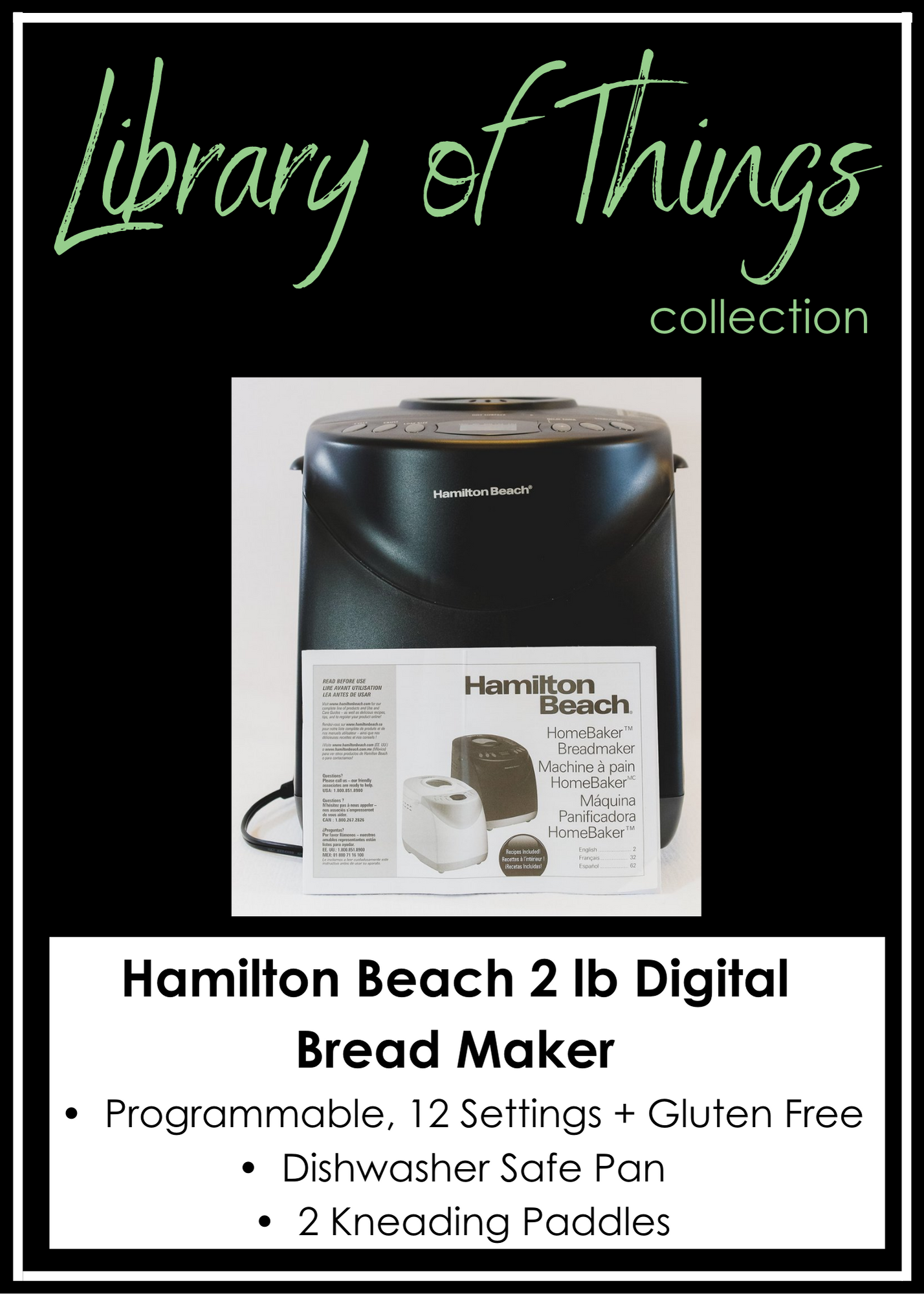 Hamilton Beach 2 lb Digital Bread Maker