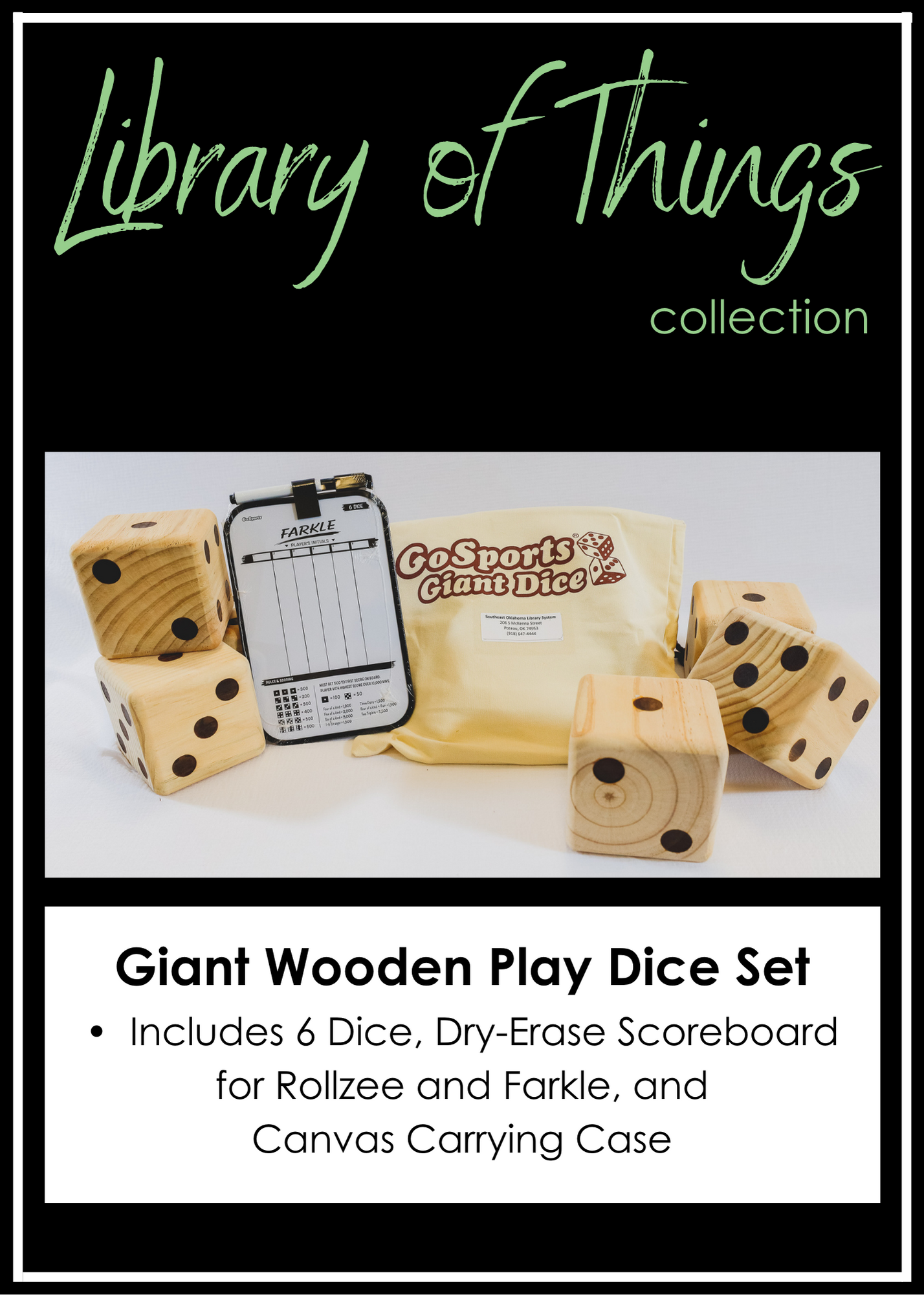Giant Wooden Play Dice Set
