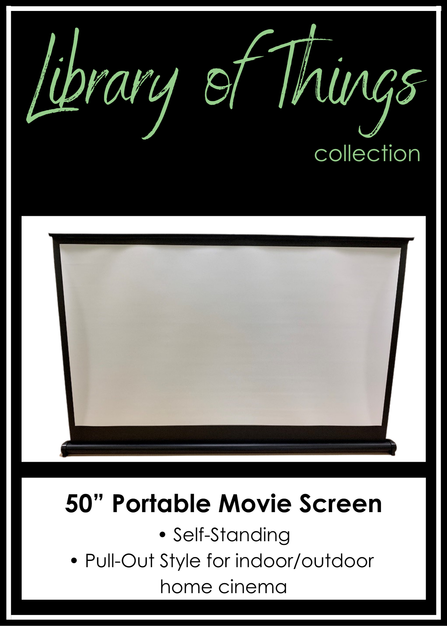 50” Portable Movie Screen