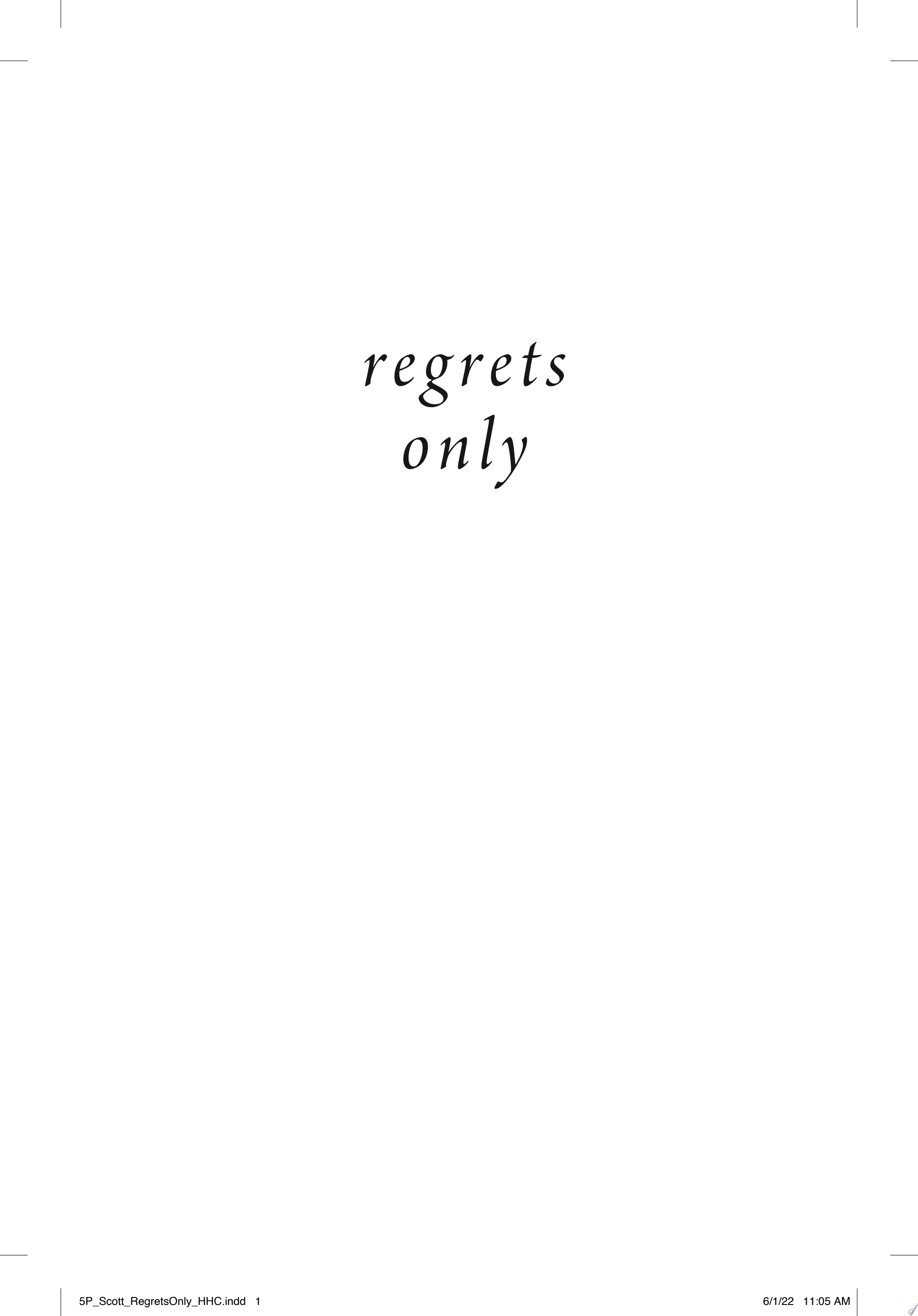 Image for "Regrets Only"