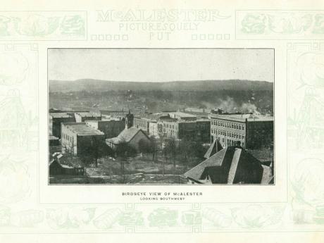 Birdseye View of McAlester, Looking Southwest