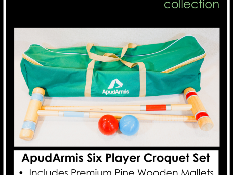 ApudArmis Six Player Croquet Set