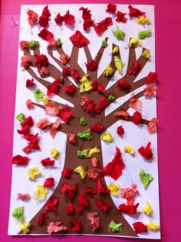Crumpled Paper Painting