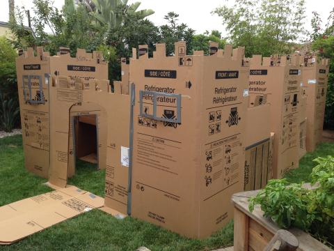 Cardboard Box Fort