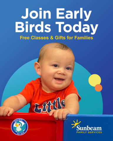 Toddler excited about Early Birds