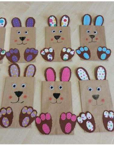 paper bag bunnies