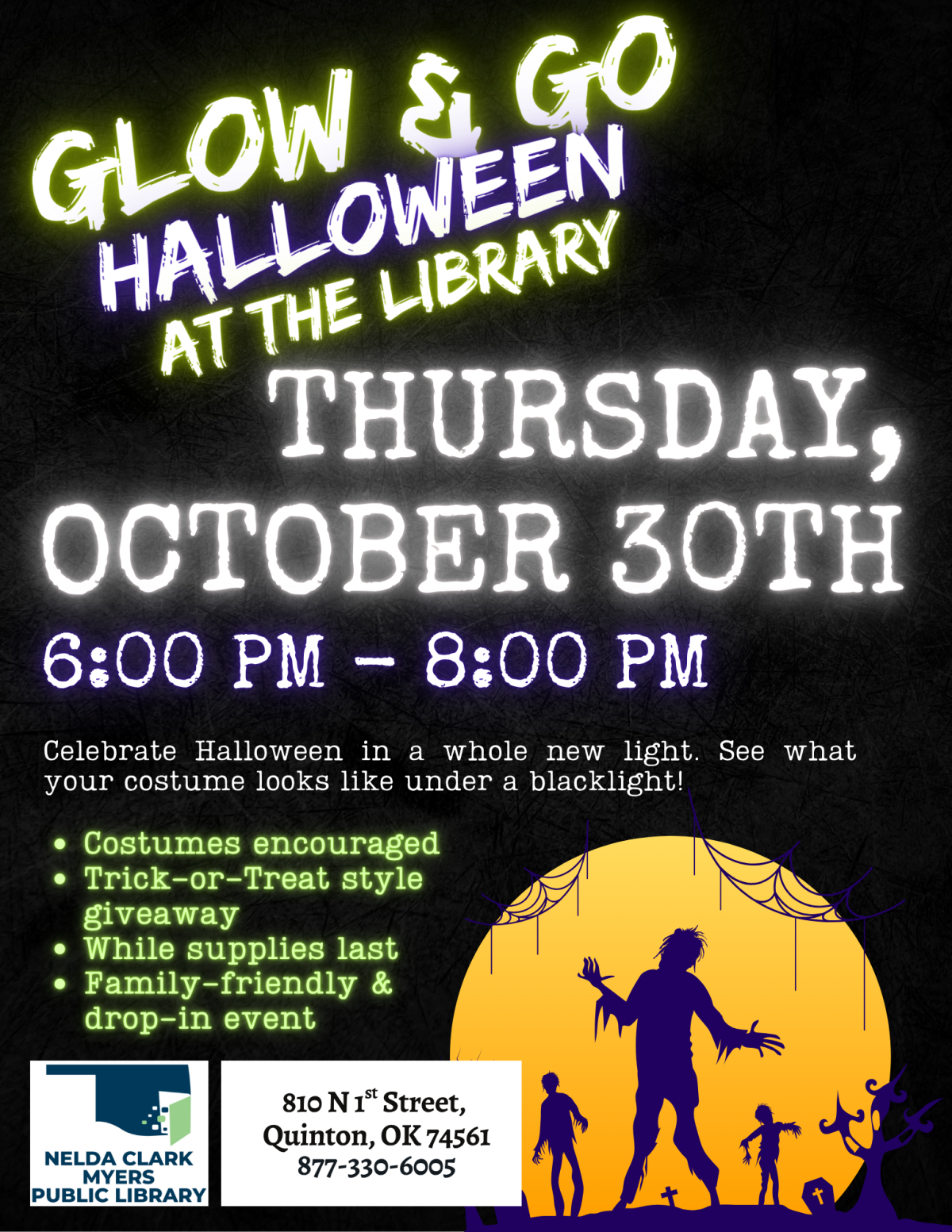 25-10 Glow & Go Halloween at the Library.png