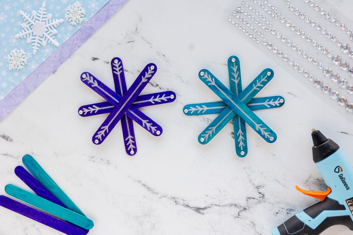 popsicle stick snowflakes