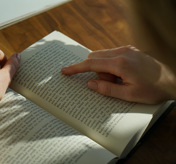 Woman reading a book